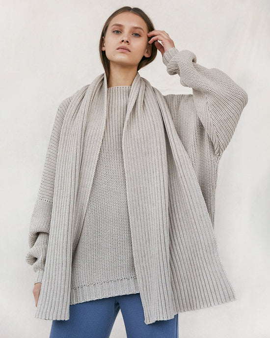 Rib Scarf | Beige