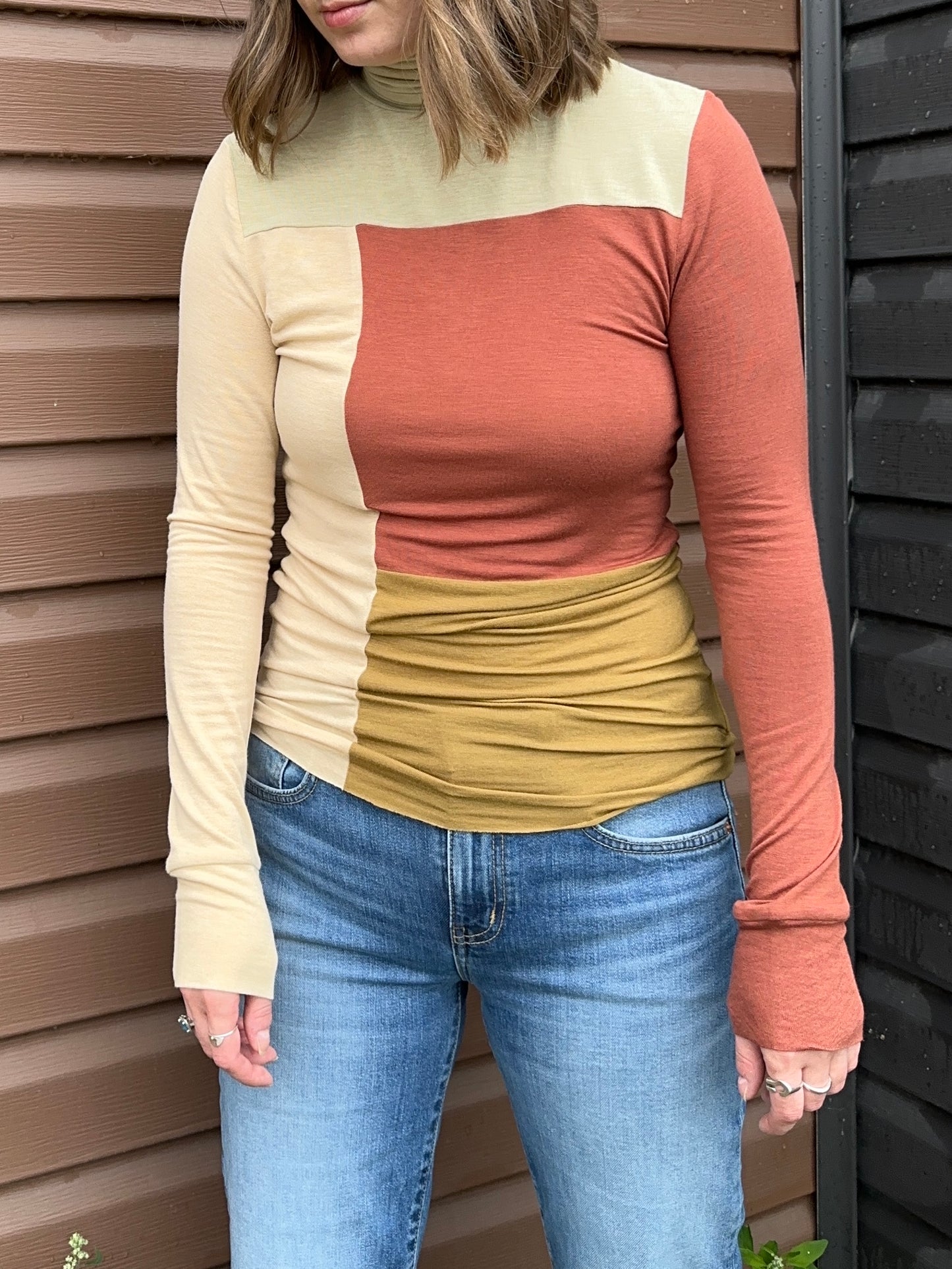 Wool Blend Turtleneck | Multi