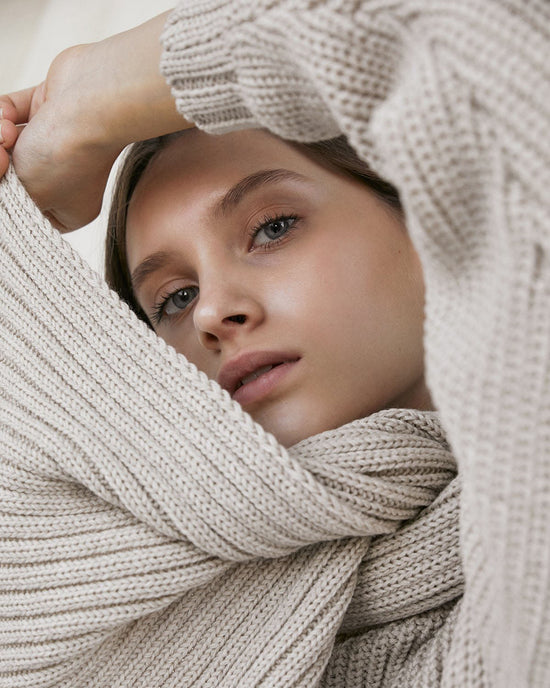 Rib Scarf | Beige