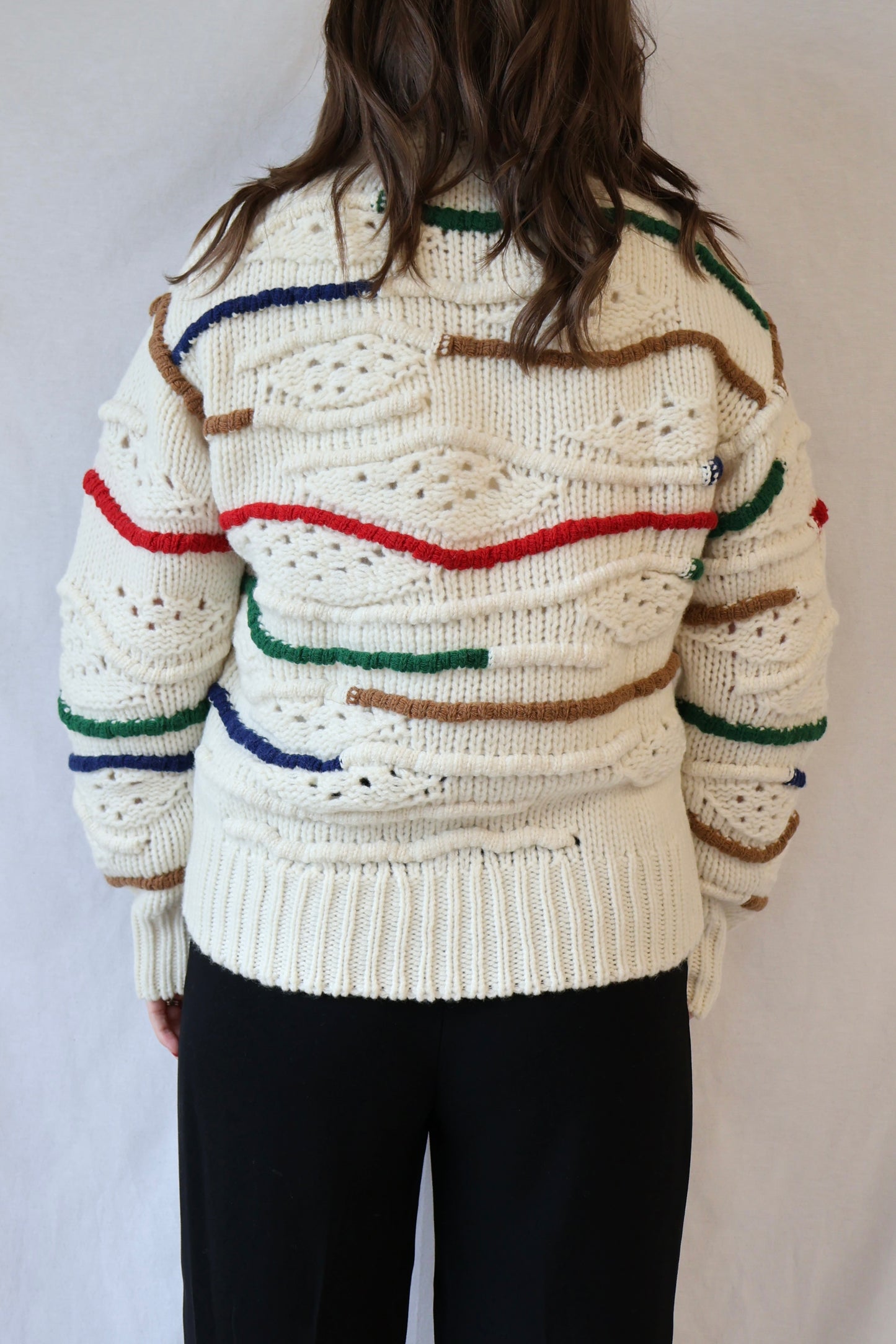 Candela Macarame Sweater | Multicolor