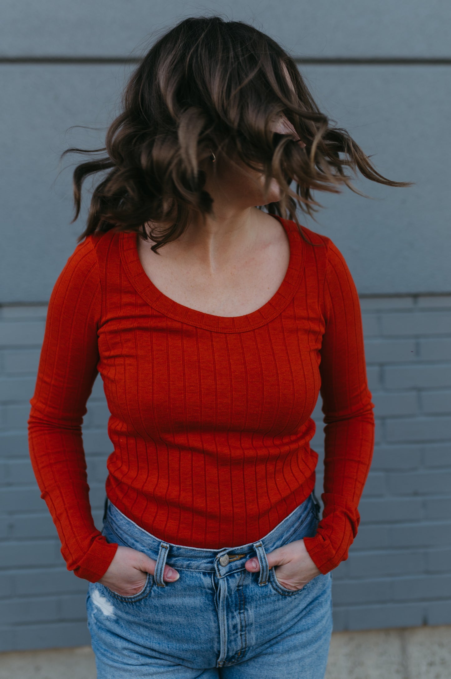 Casilda Long Sleeve | Pumpkin