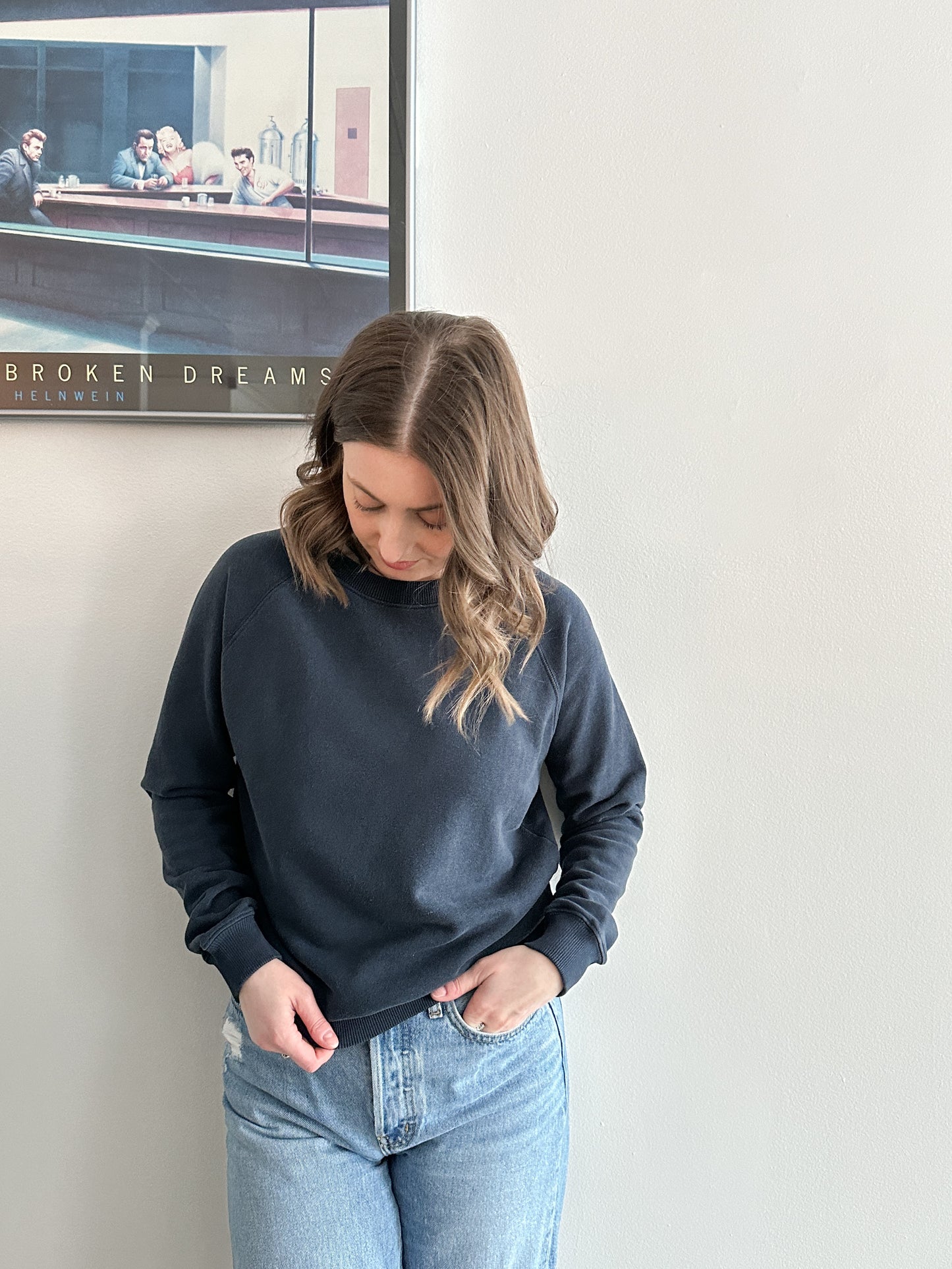 Bonfire Raglan Sweatshirt | Navy