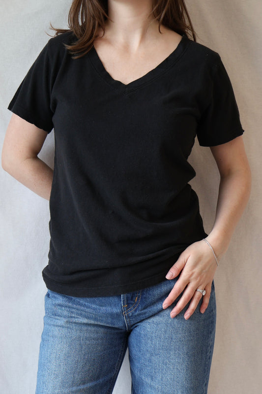 Paige V-Neck Tee | Black