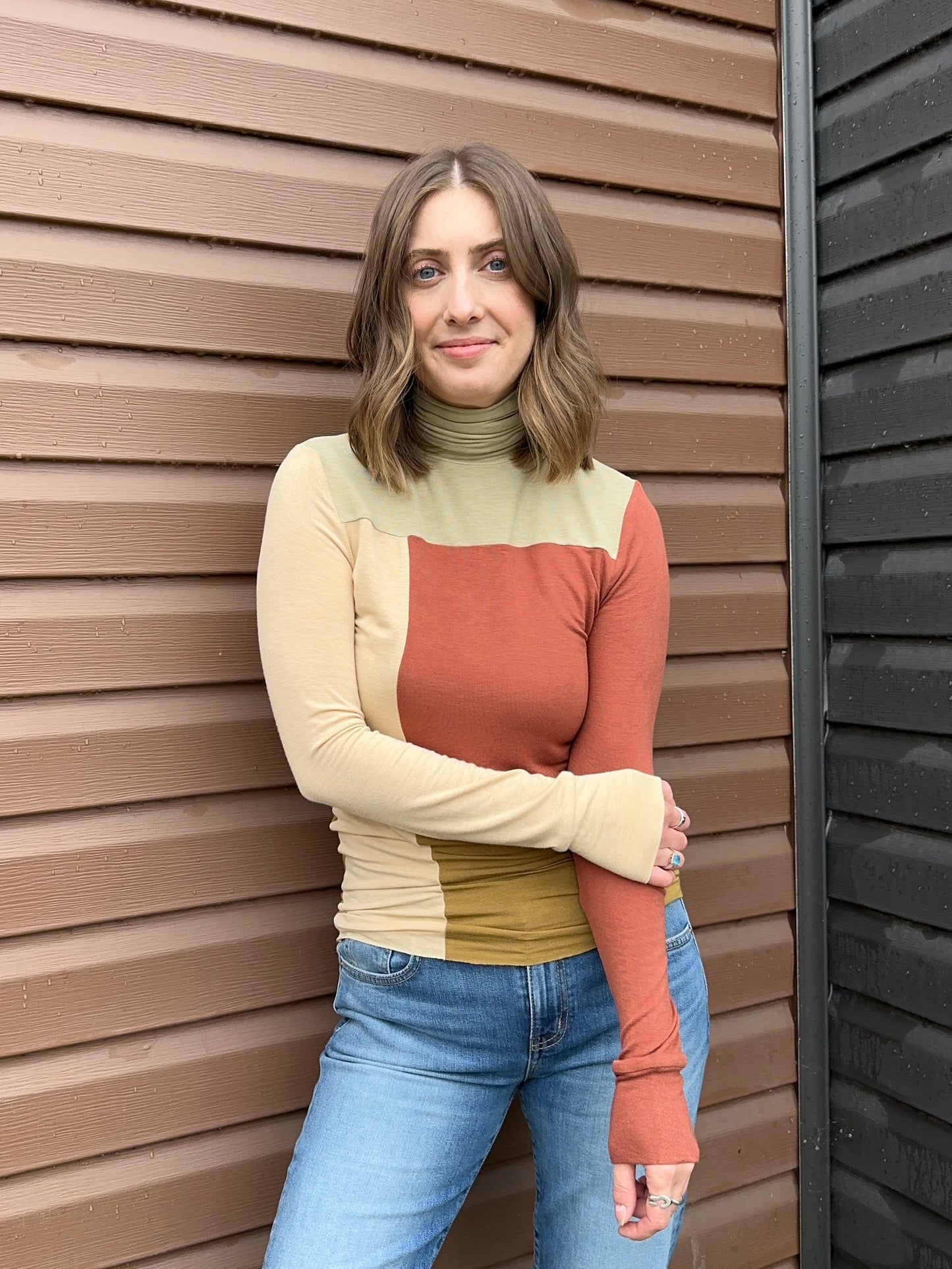 Wool Blend Turtleneck | Multi