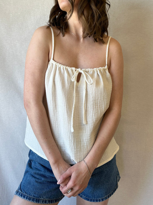 Sofia Top | White Gauze