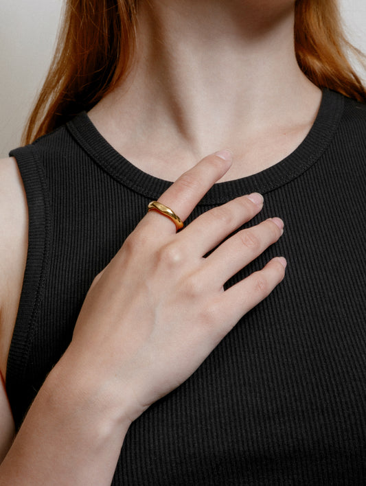 Nora Textured Ring | Gold