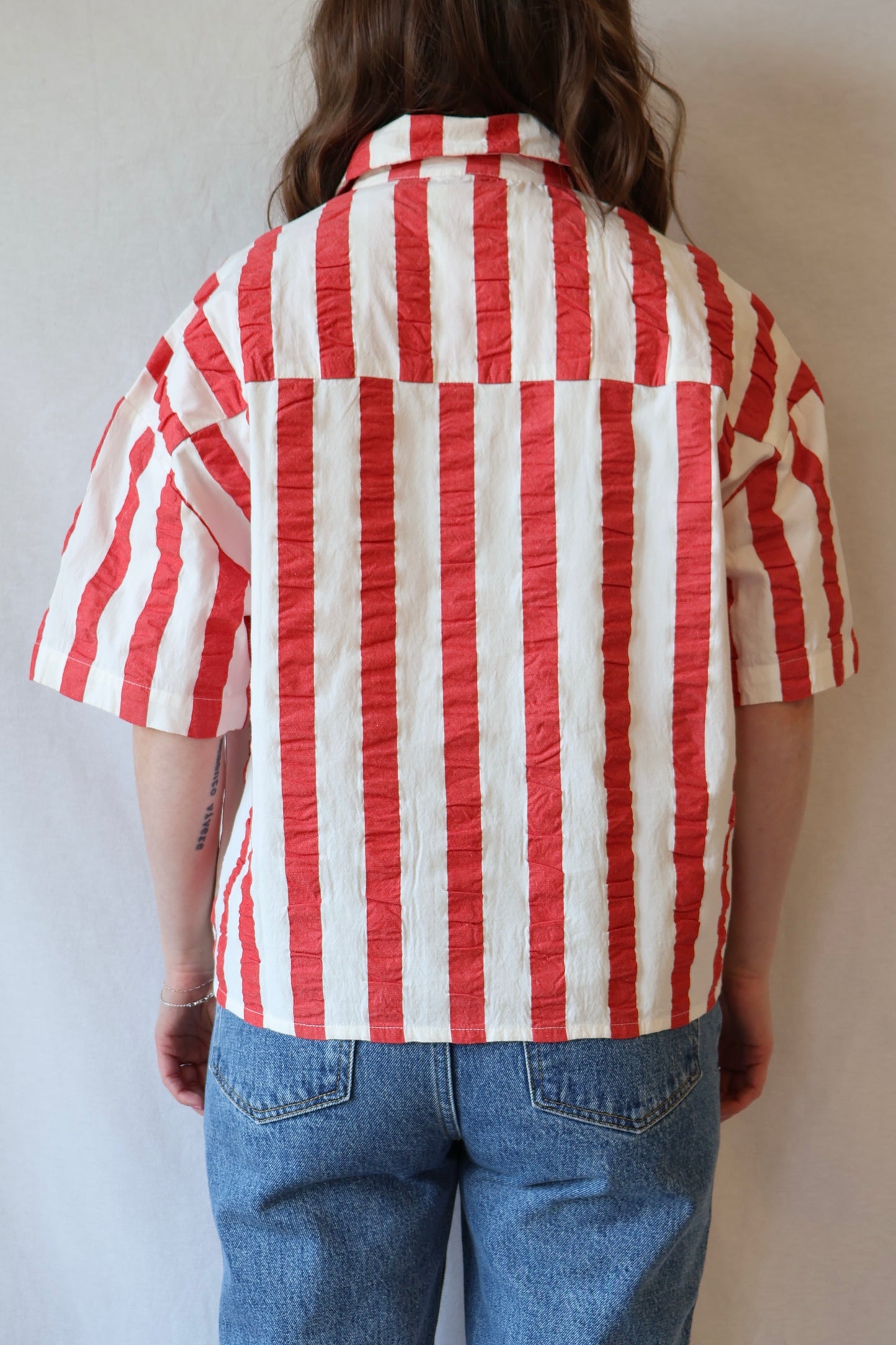 Anna Blouse | Red Stripe