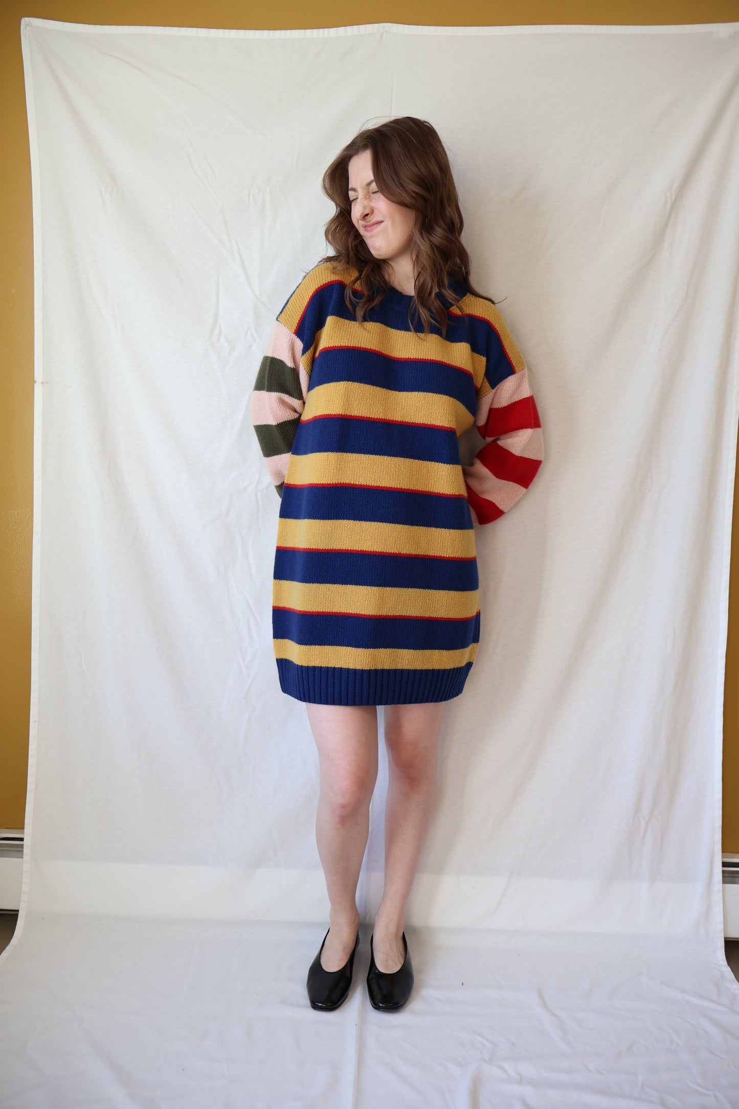 Otilia Striped Sweater Dress | Multi