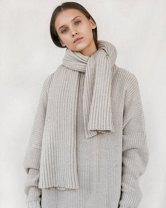 Rib Scarf | Beige