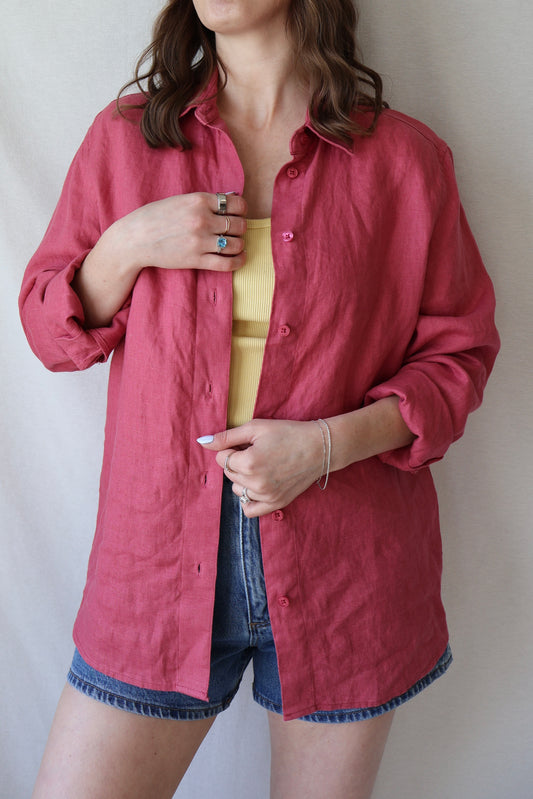Sanot Linen Shirt | Rose Wine