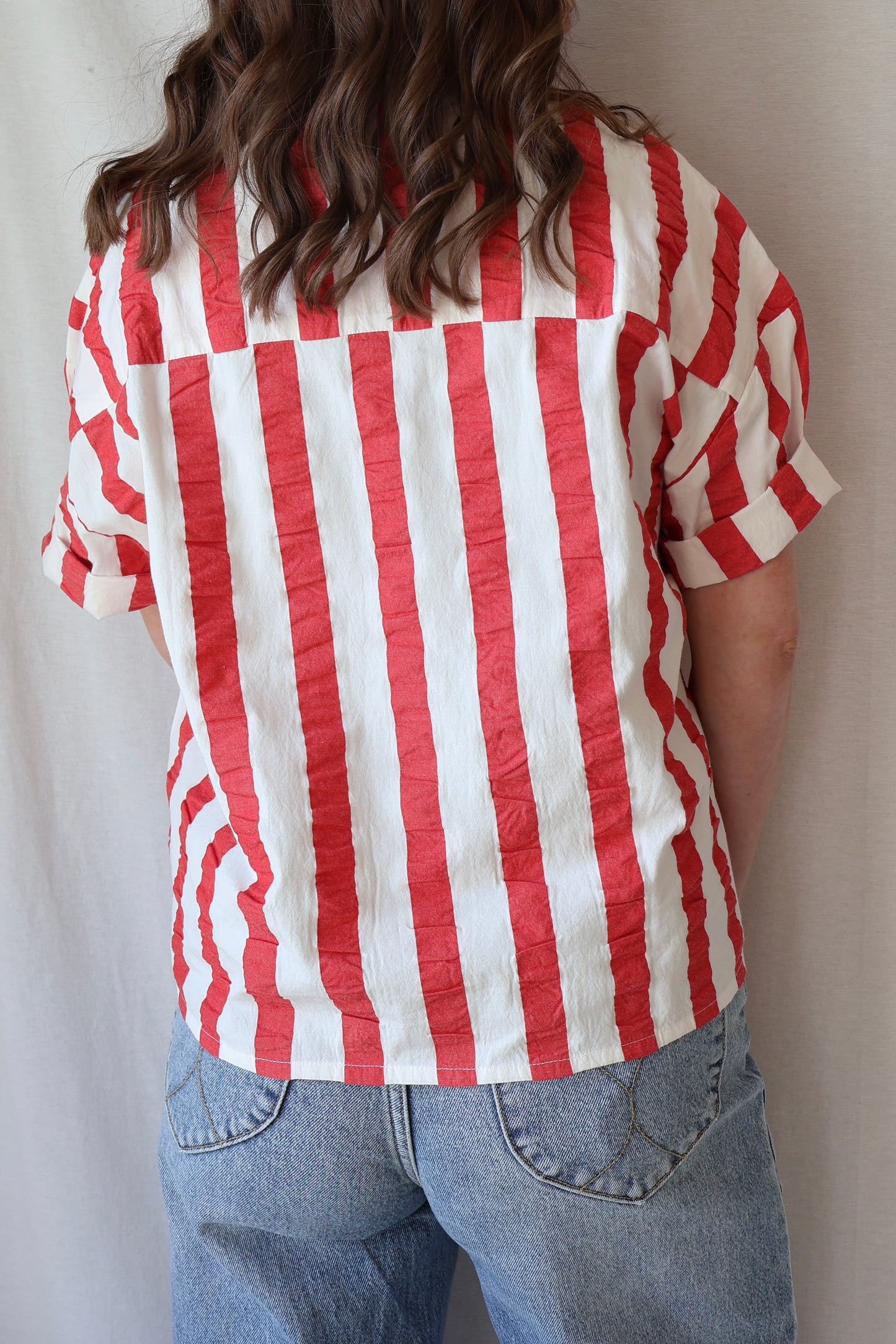 Anna Blouse | Red Stripe