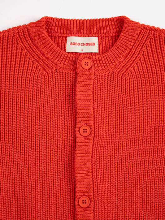 Pickles Knit Cardigan | Red