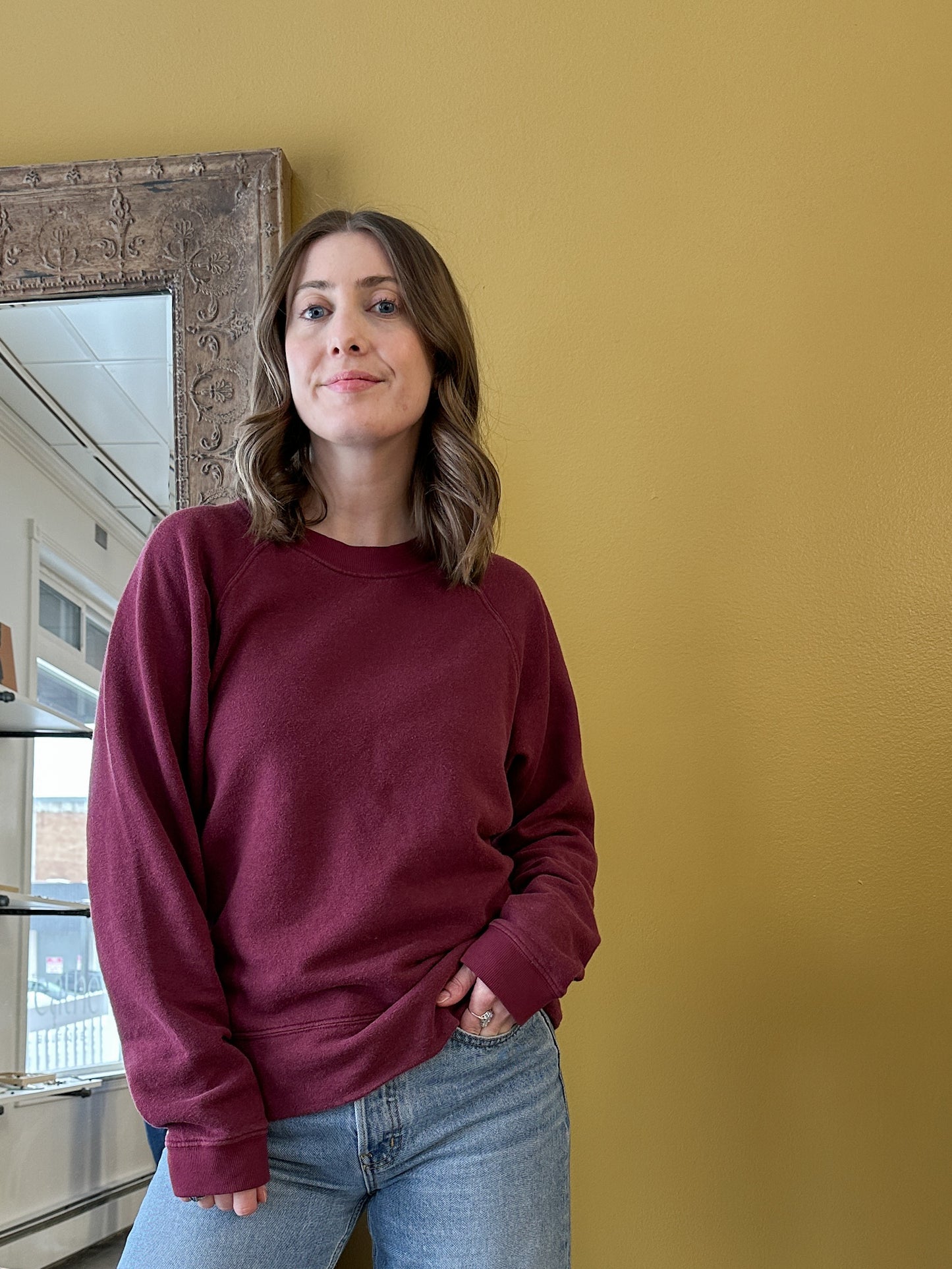 Sierra Raglan Sweatshirt | Burgundy