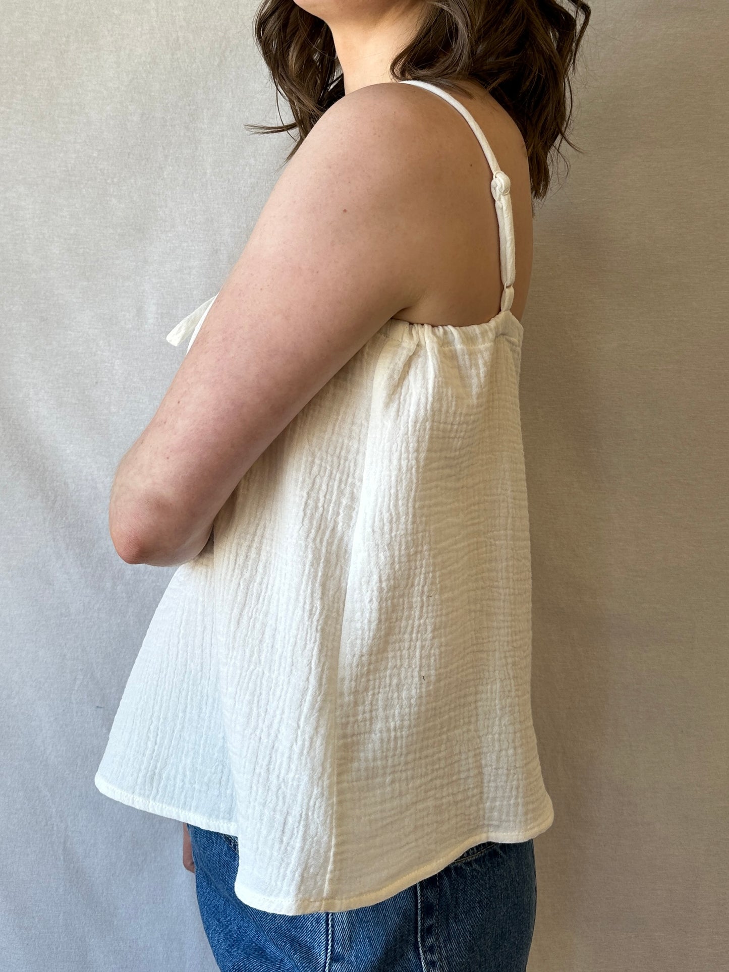 Sofia Top | White Gauze