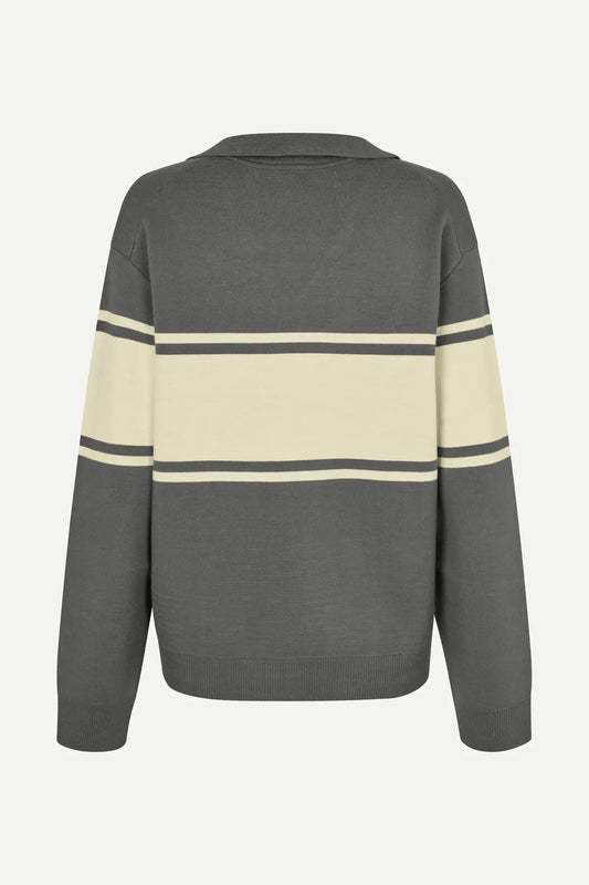 Saanne Polo | Gunmetal Stripe