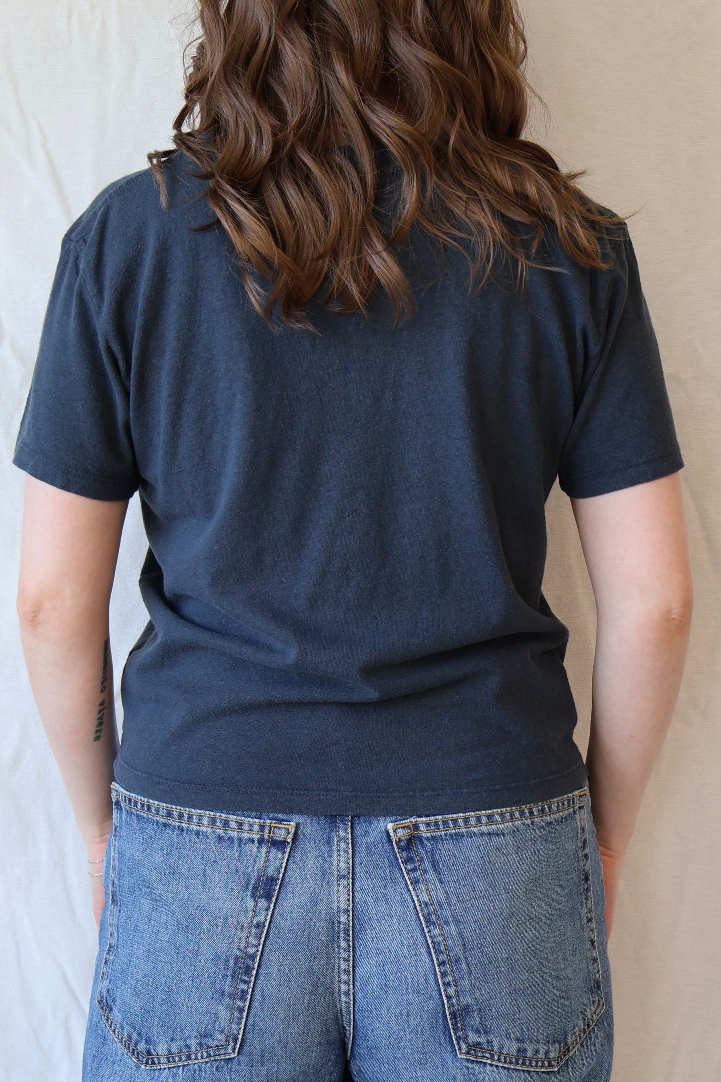 Cropped Lorel Tee | Navy