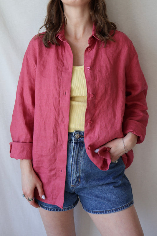 Sanot Linen Shirt | Rose Wine