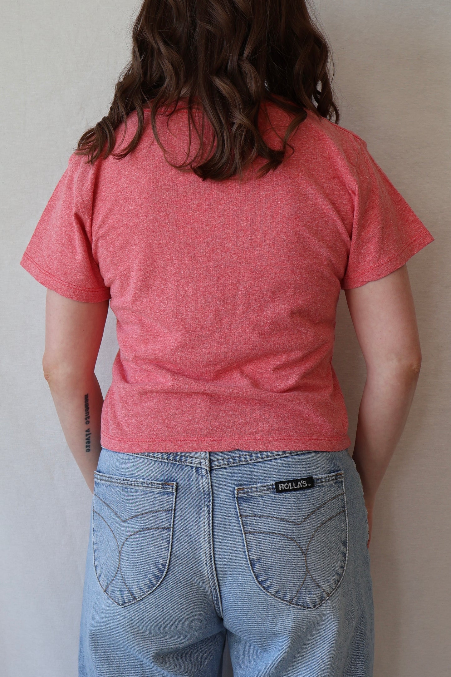 Cropped Heathered Lorel Tee | Sunset Coral