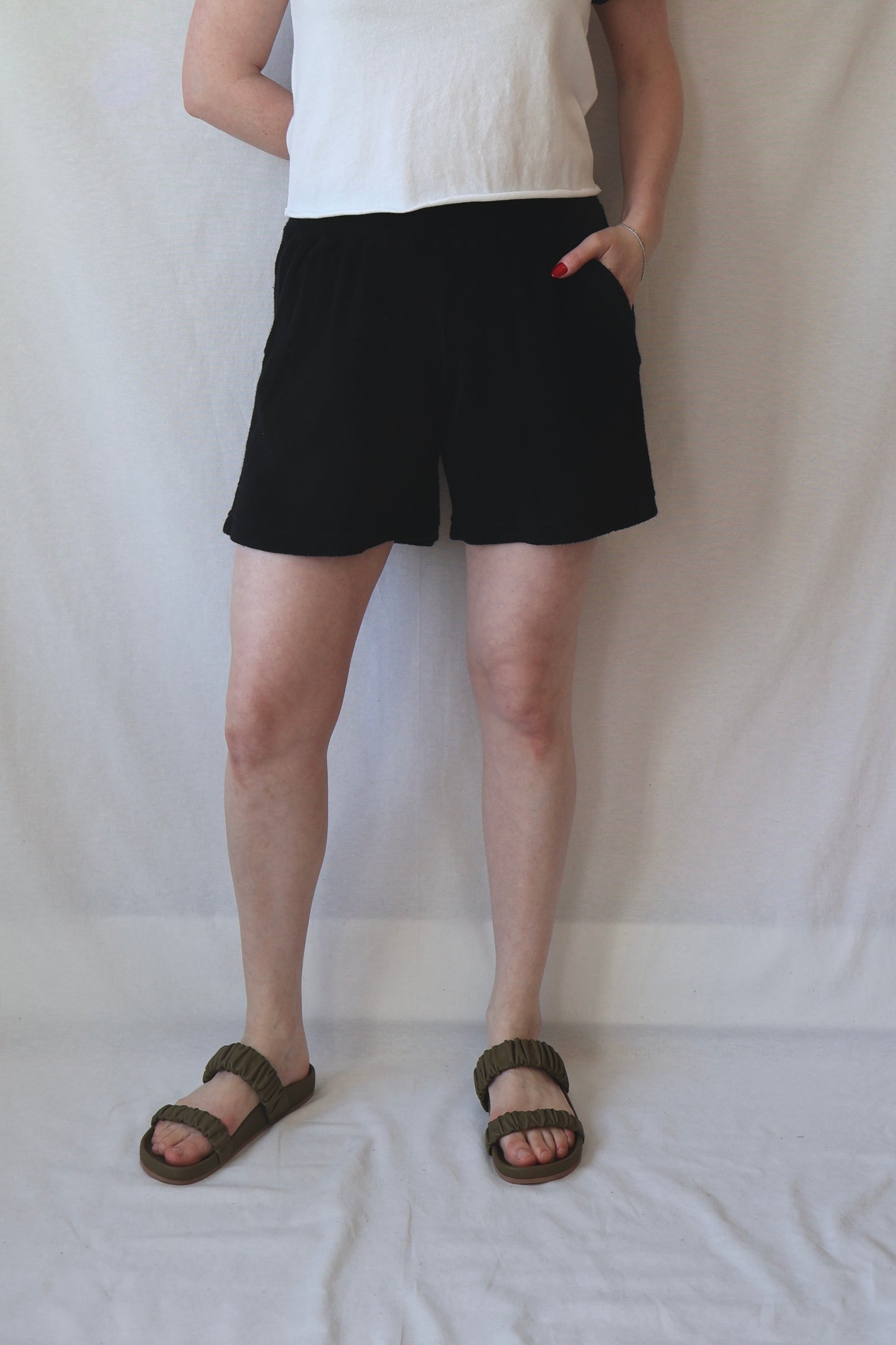 Emily French Terry Short | True Black