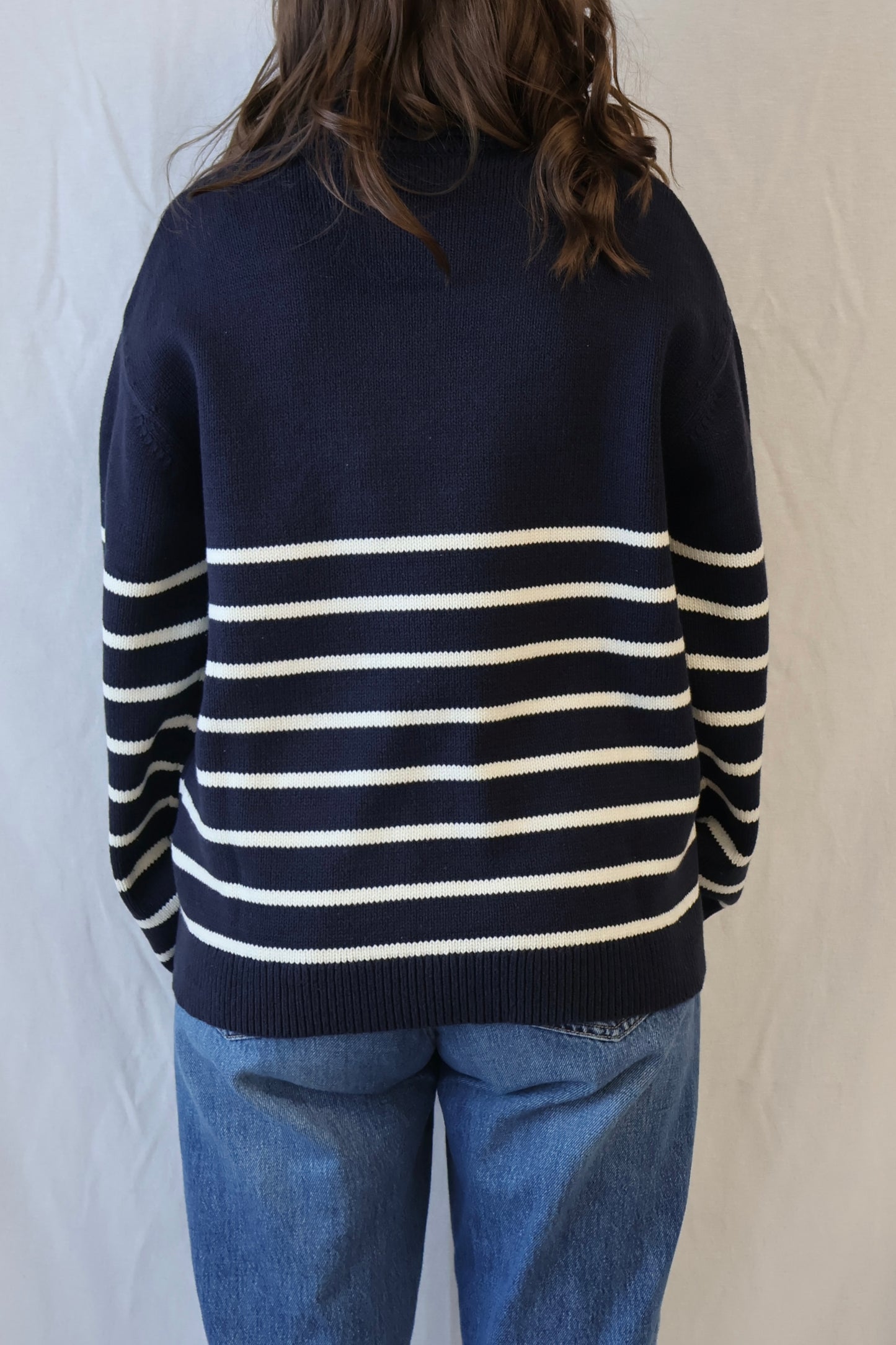 Venus Turtleneck | Navy Stripe