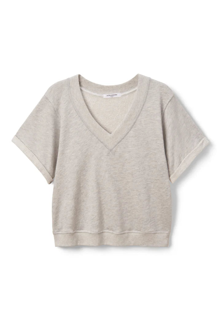 Briggs Rolled Sleeve V-Neck Sweatshirt | Heather Grey