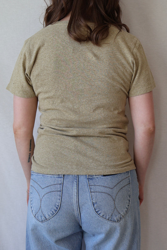 Heathered Lorel Tee | Desert Khaki