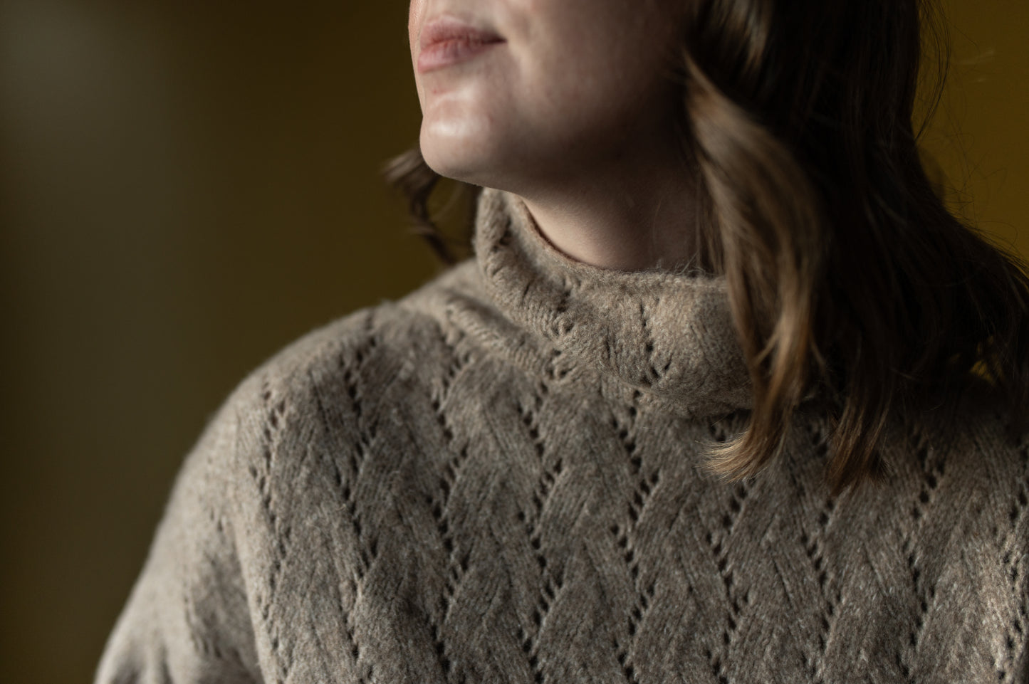 Mock Neck Sweater | Wheat