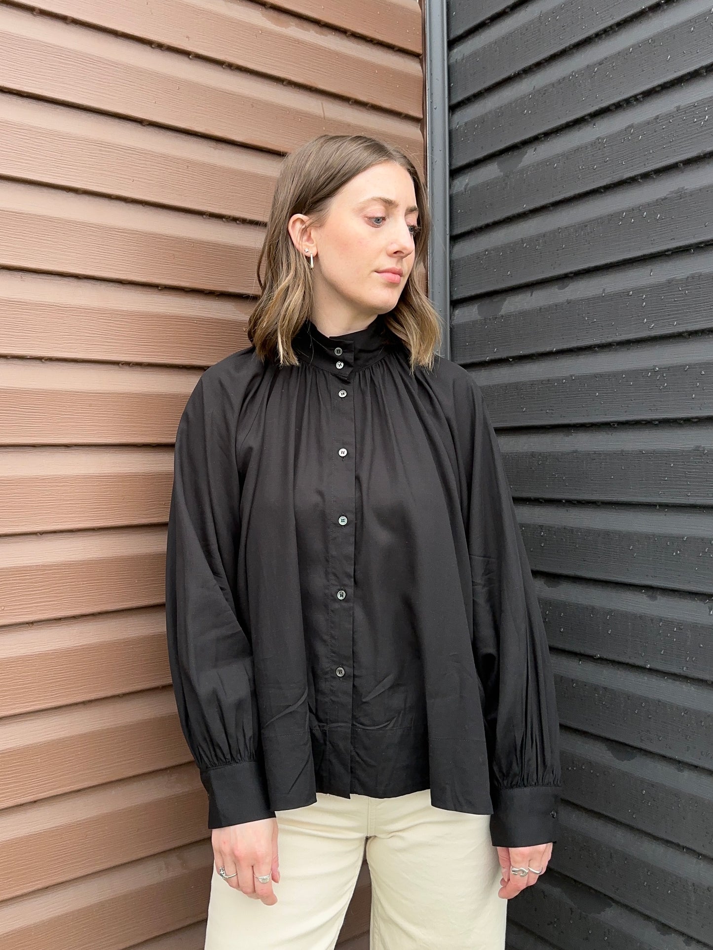 High Neck Blouse | Black