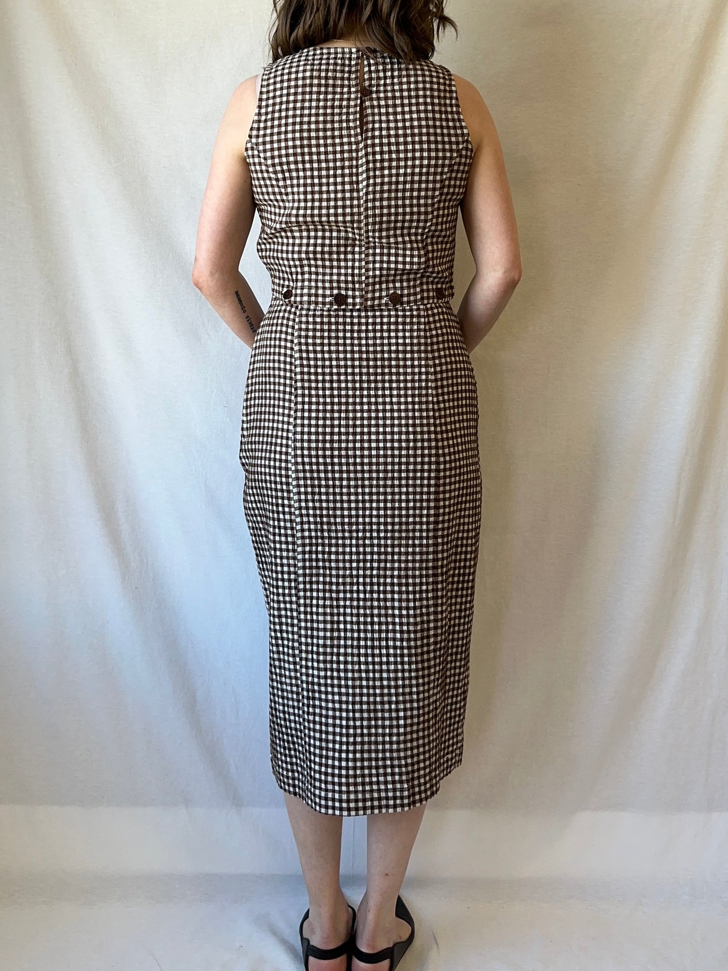 Seersucker Wila Dress | Chocolate