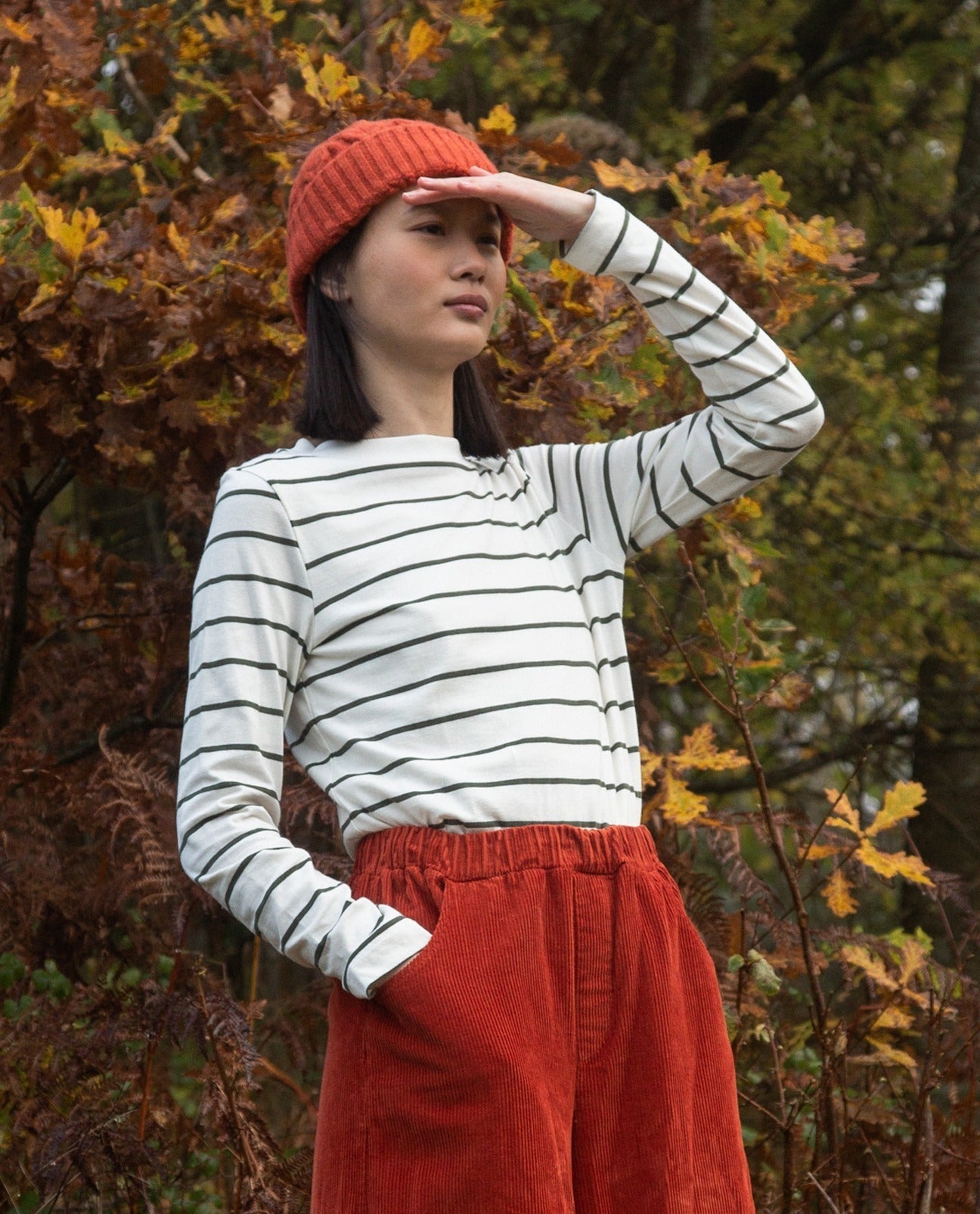 Shoba Top | Khaki Stripe