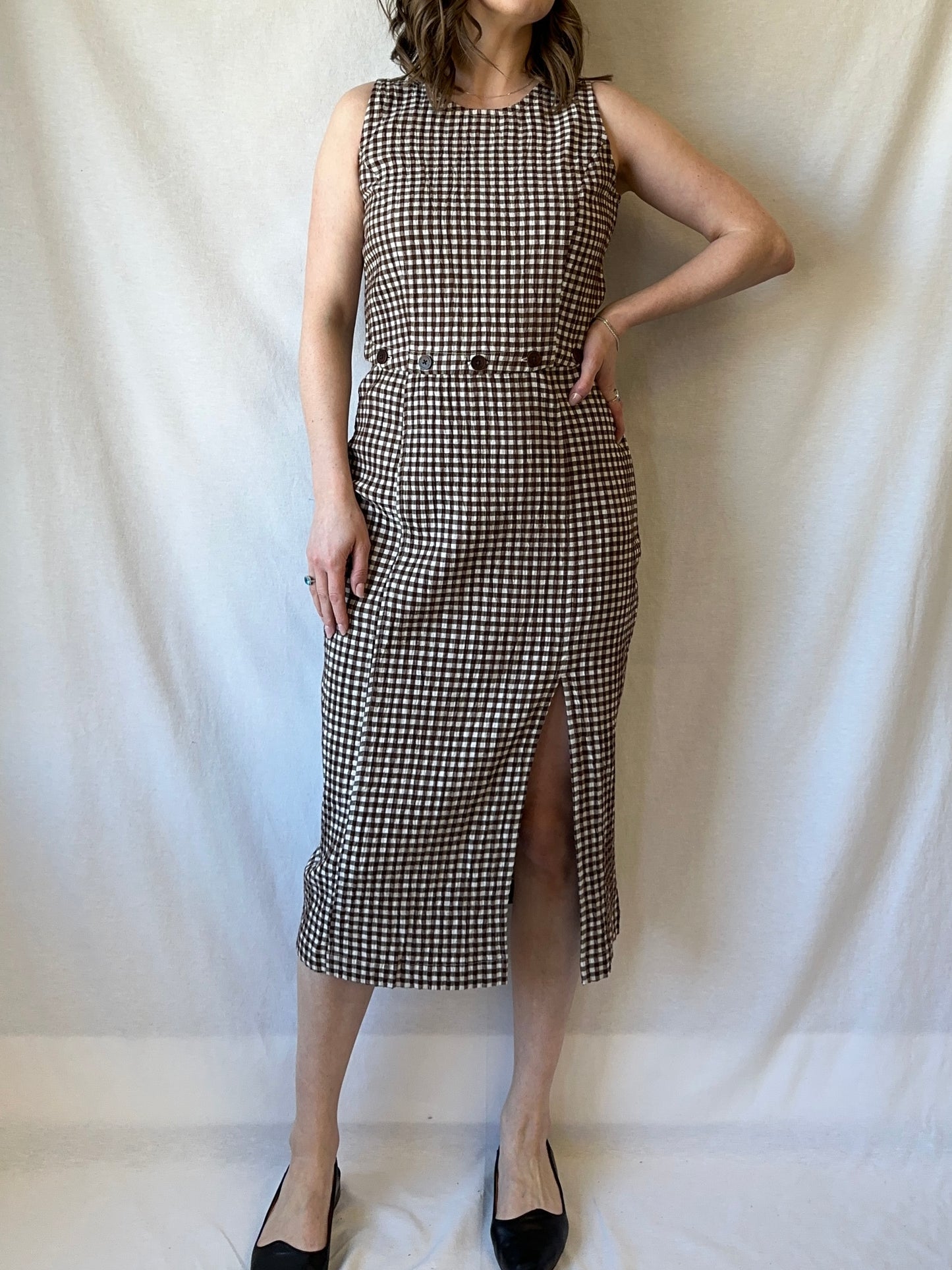 Seersucker Wila Dress | Chocolate