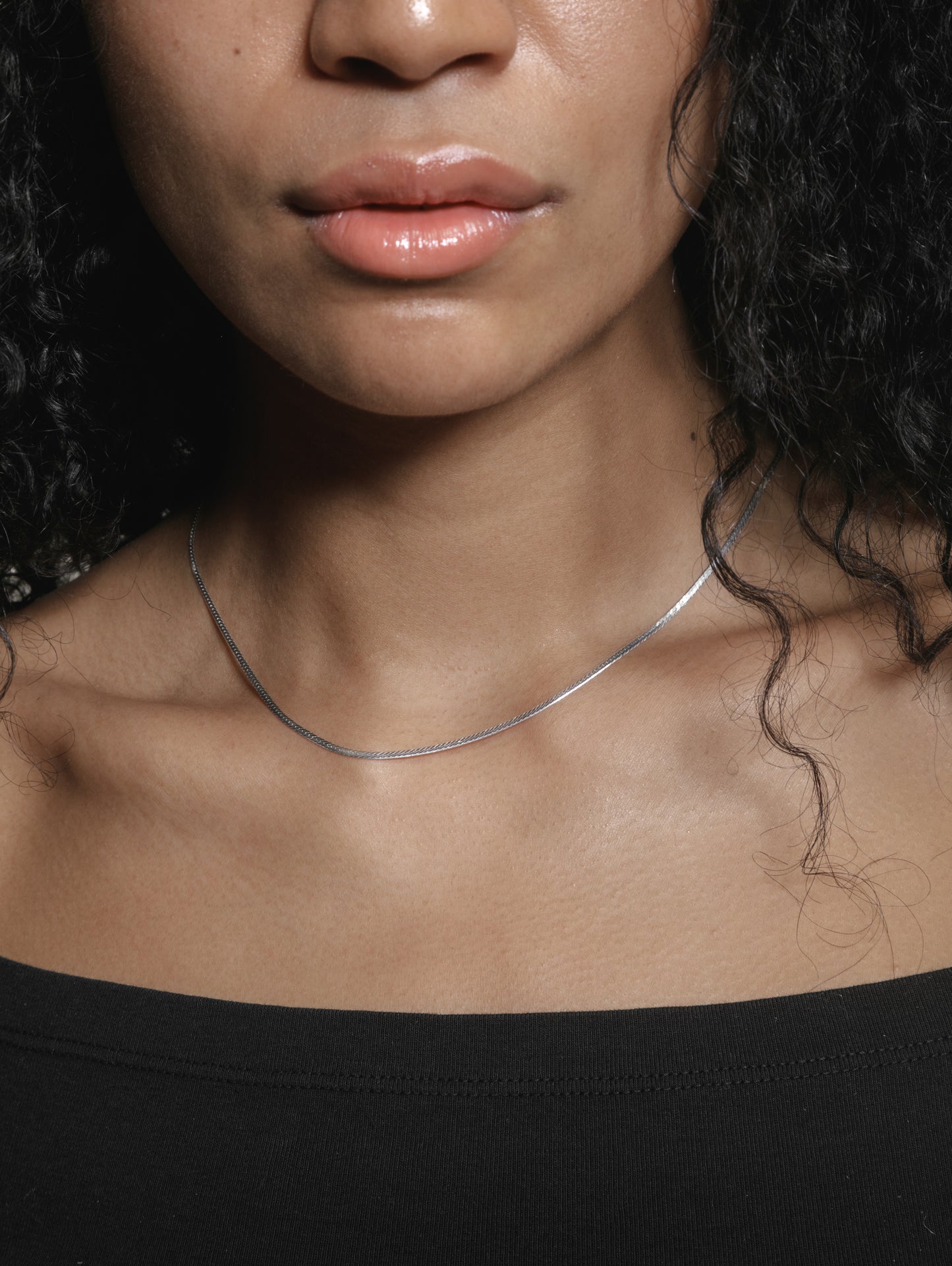 Thin Herringbone Chain | Sterling Silver