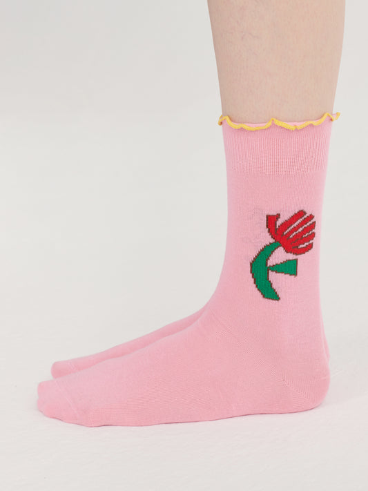 Pixel Daisy Cotton Sock Pack