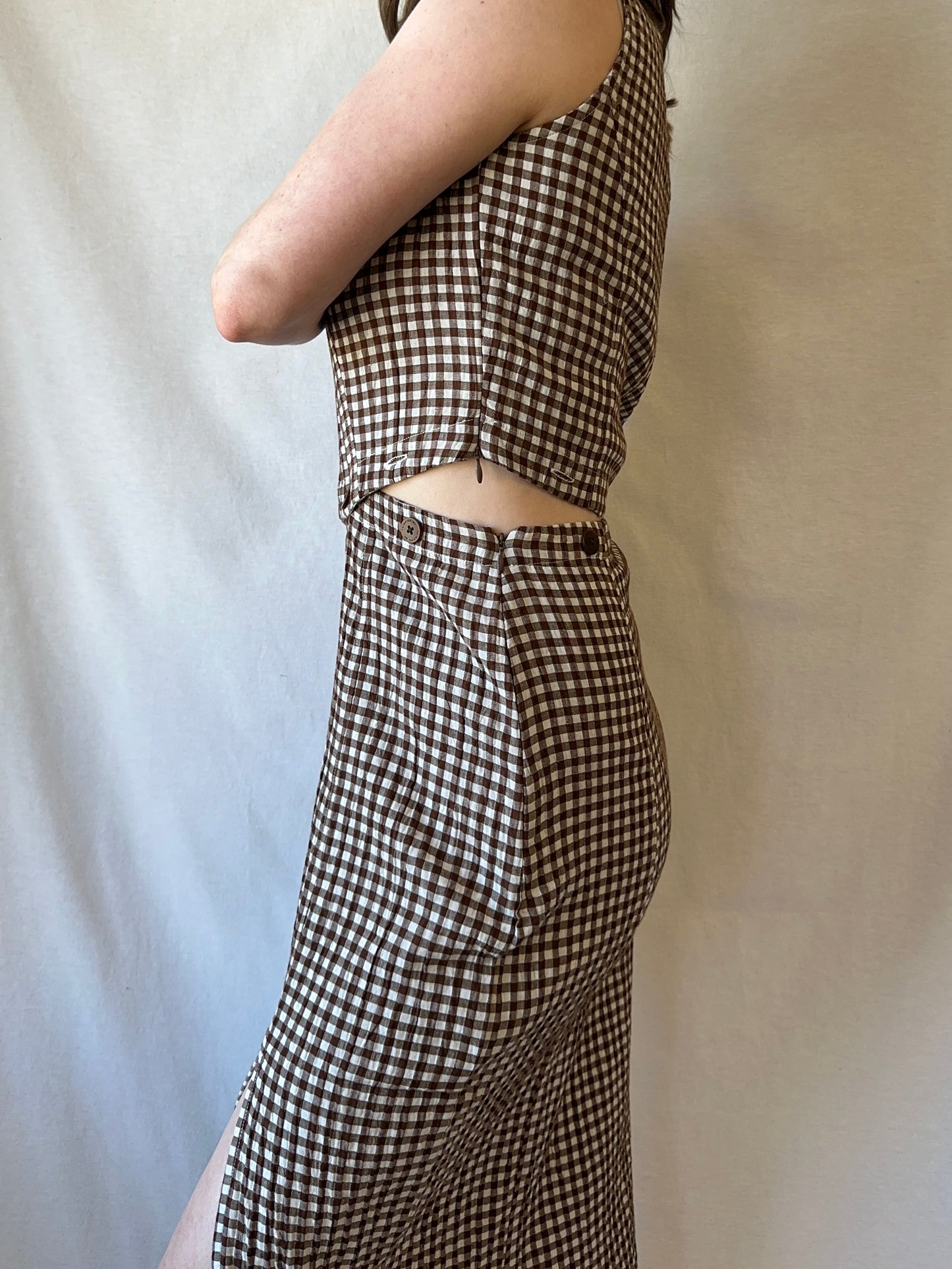 Seersucker Wila Dress | Chocolate