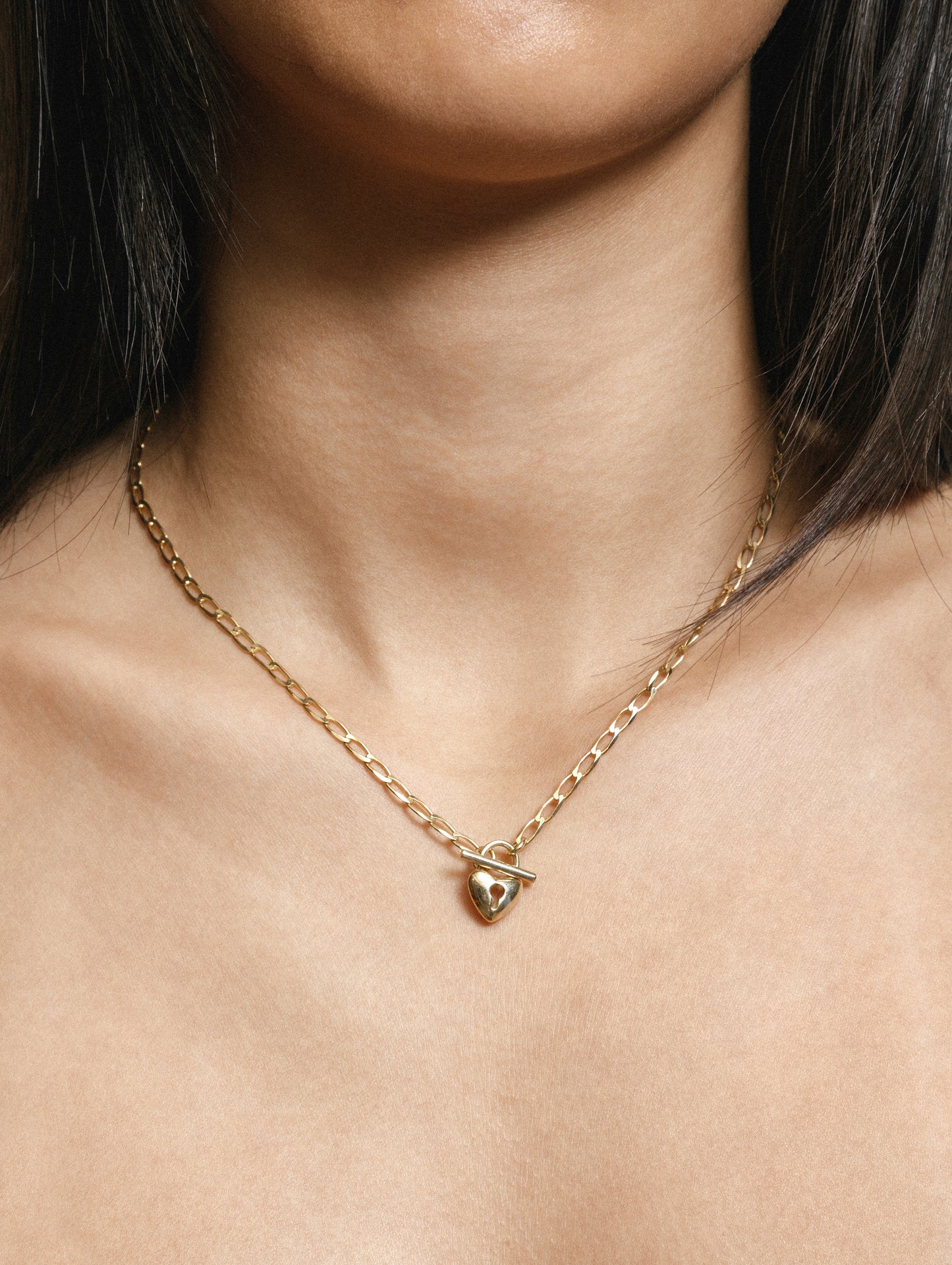 Heart Toggle Necklace | Gold