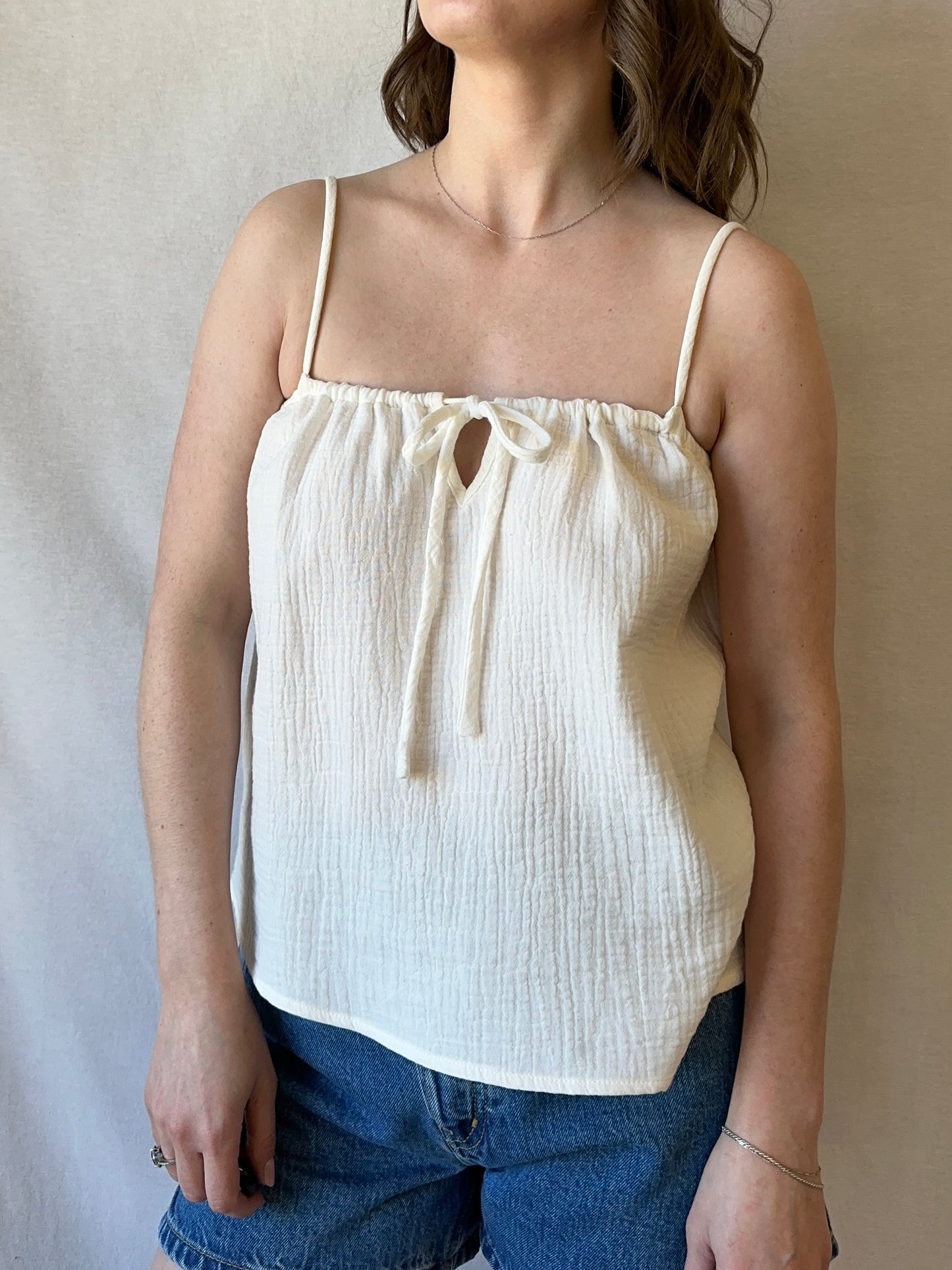 Sofia Top | White Gauze