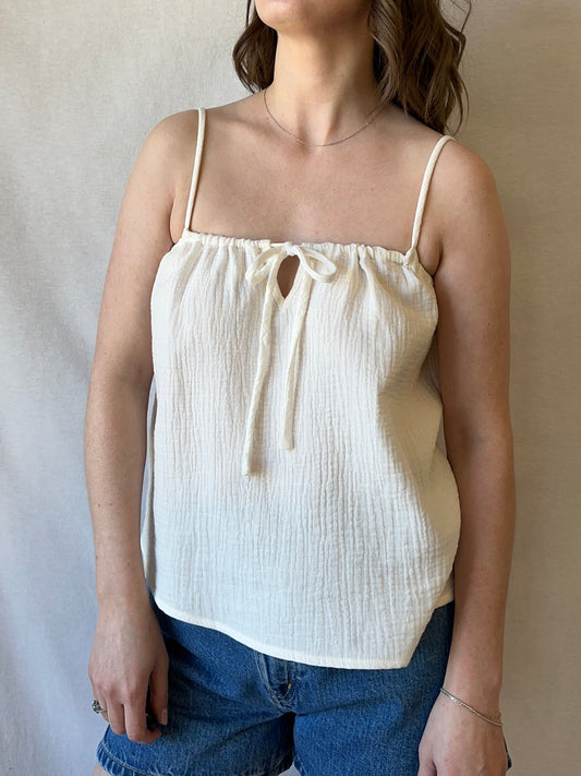 Sofia Top | White Gauze