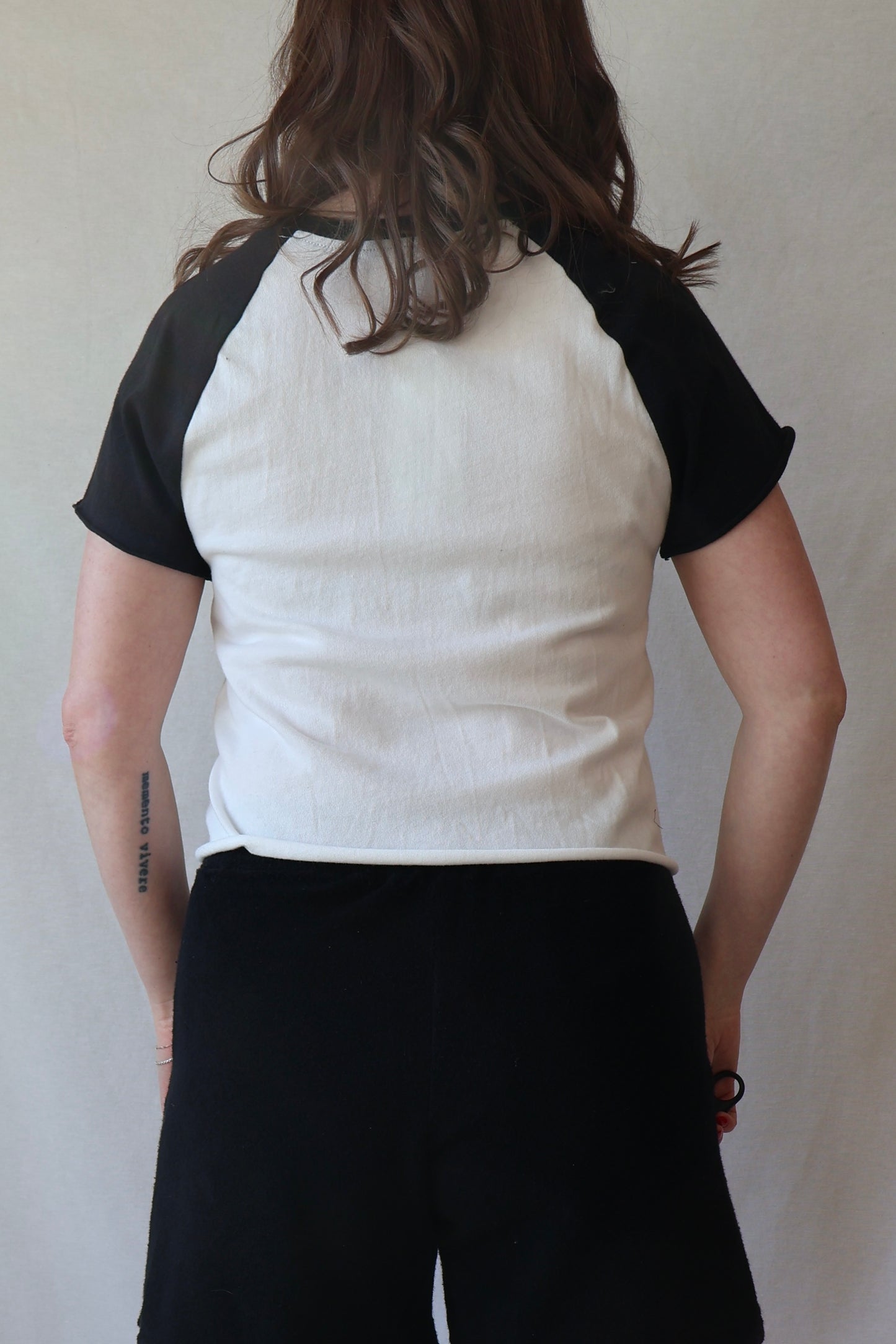 Britt Raglan Tee | Black + White