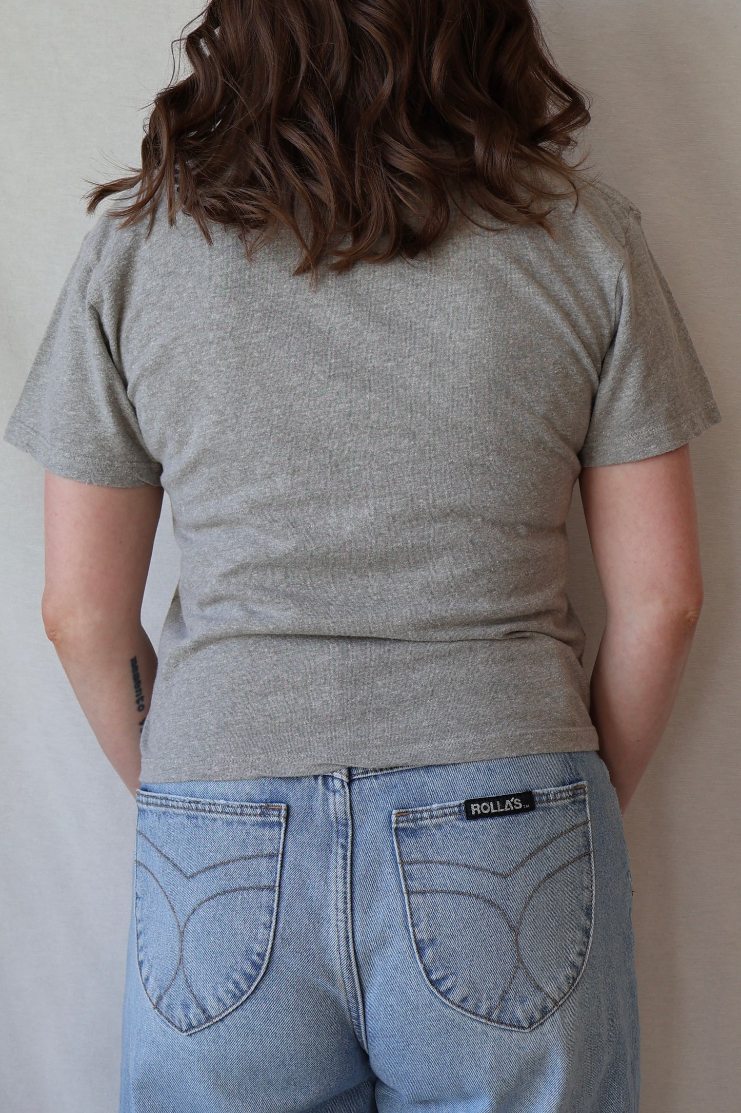 Cropped Heathered Lorel Tee | Athletic Gray