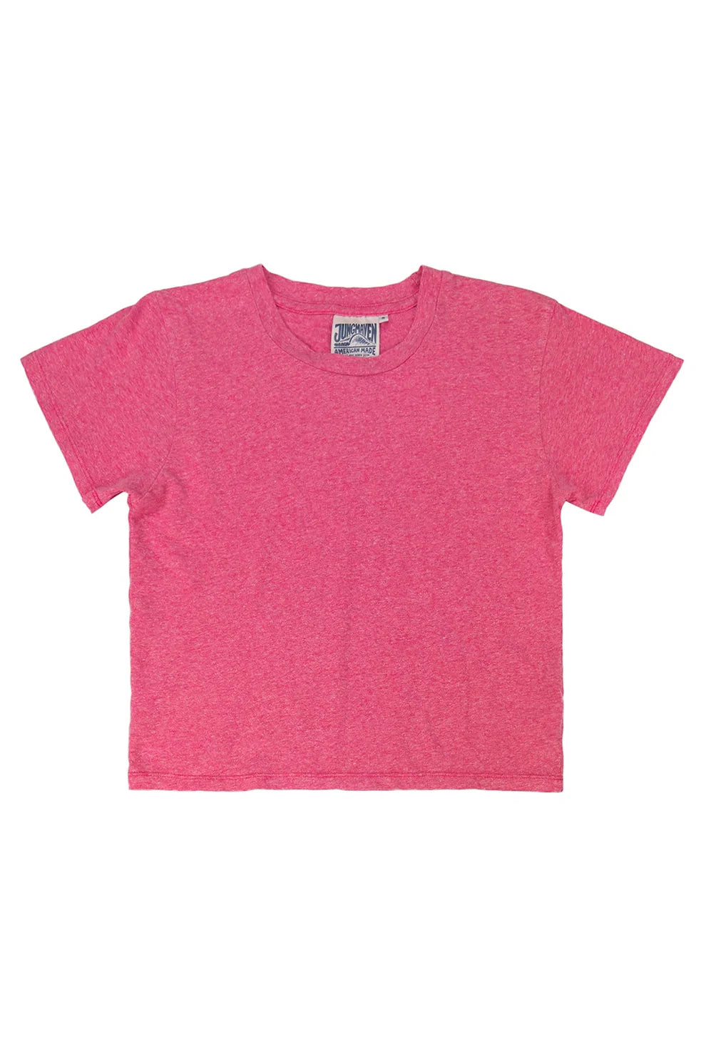Cropped Heathered Lorel Tee | Sunset Coral