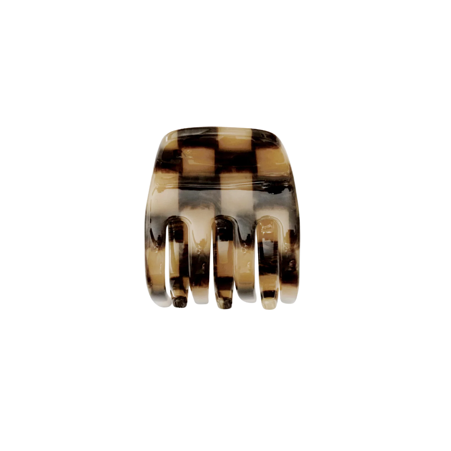 Small Hair Claw Clip | Faded Checker
