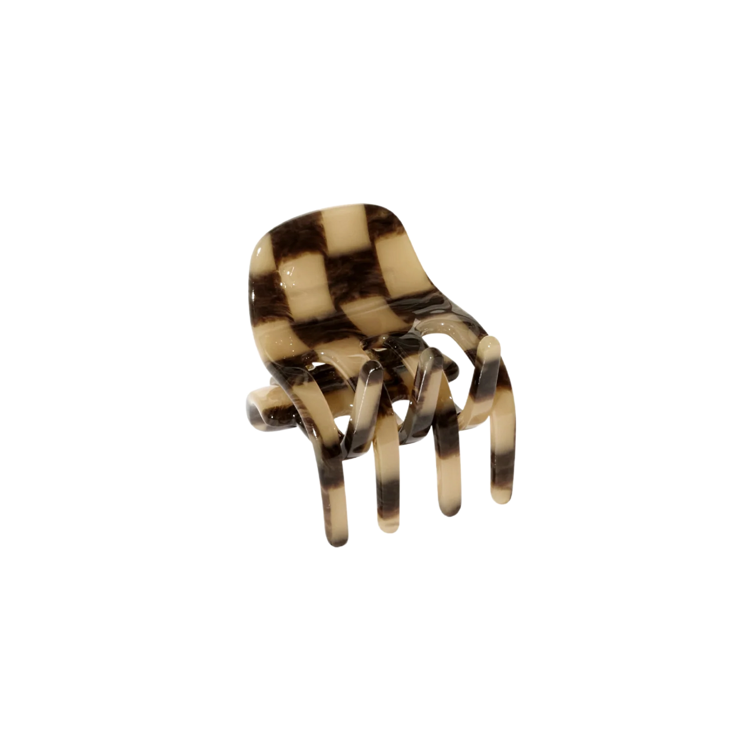 Small Hair Claw Clip | Faded Checker