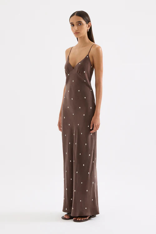 Athena Curpo Slip Dress | Polka Dot