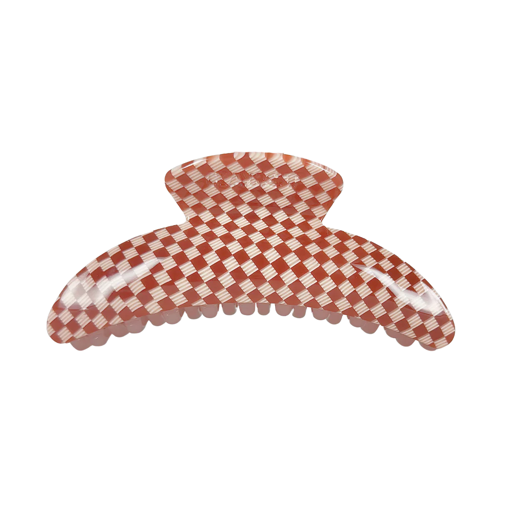 Slim Hair Claw Clip | Maraschino Checker