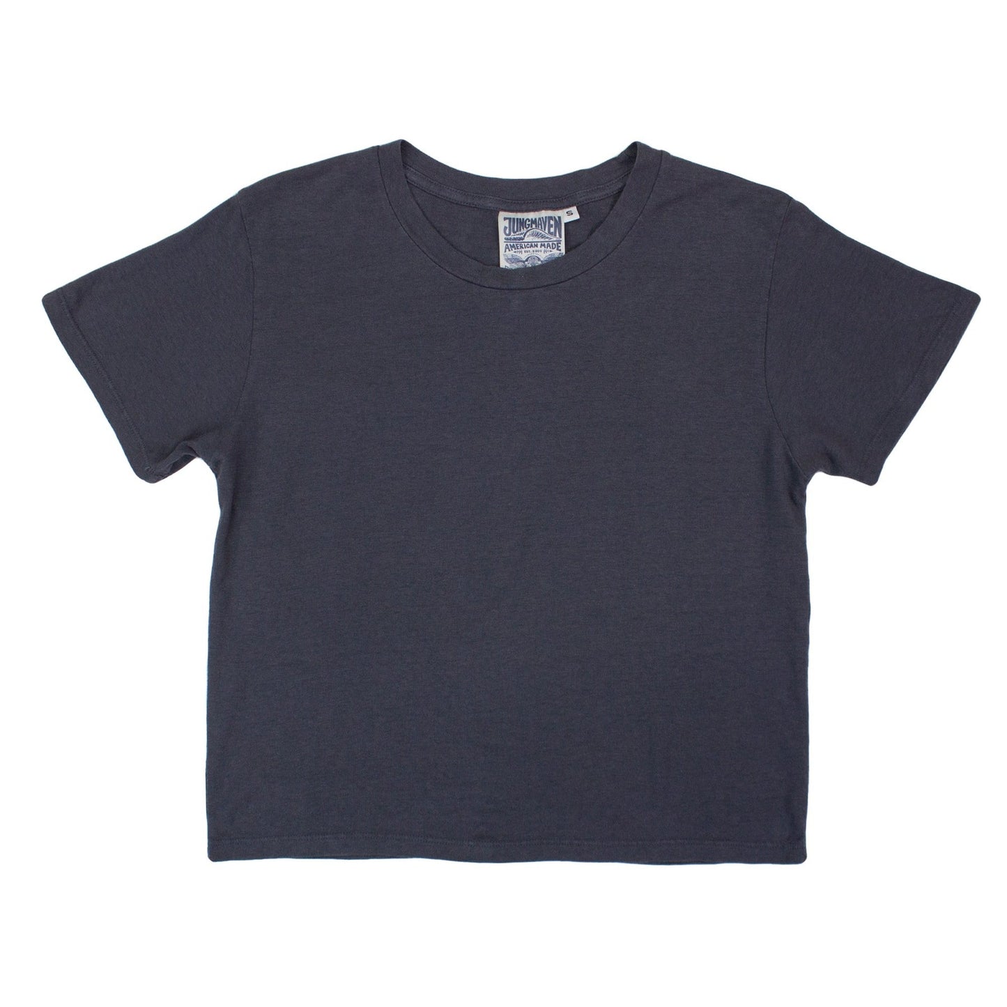 Cropped Lorel Tee | Diesel Gray