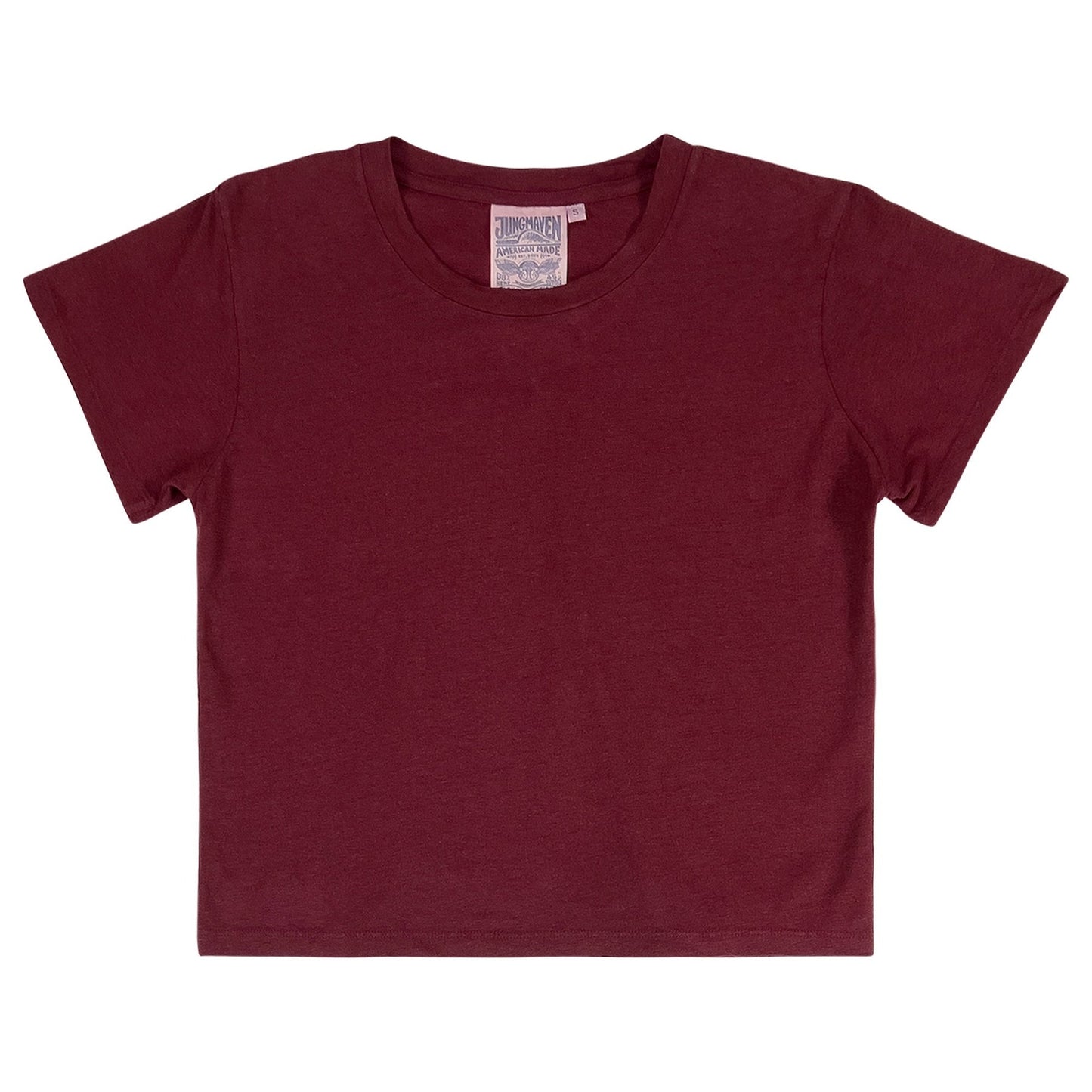 Cropped Lorel Tee | Burgundy