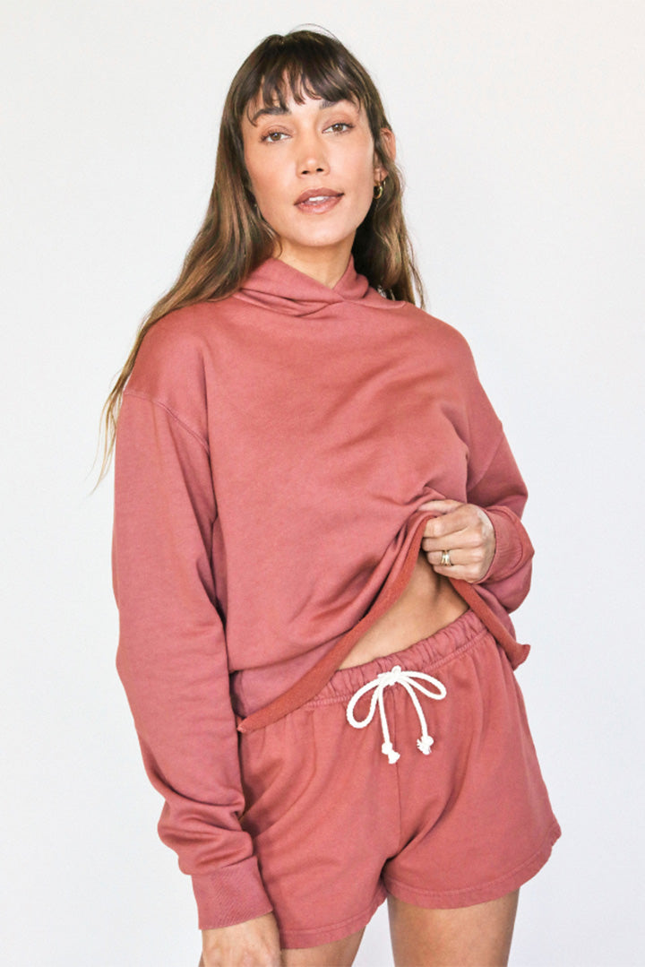 Kokomo Cut Off Hoodie | Rose Flower