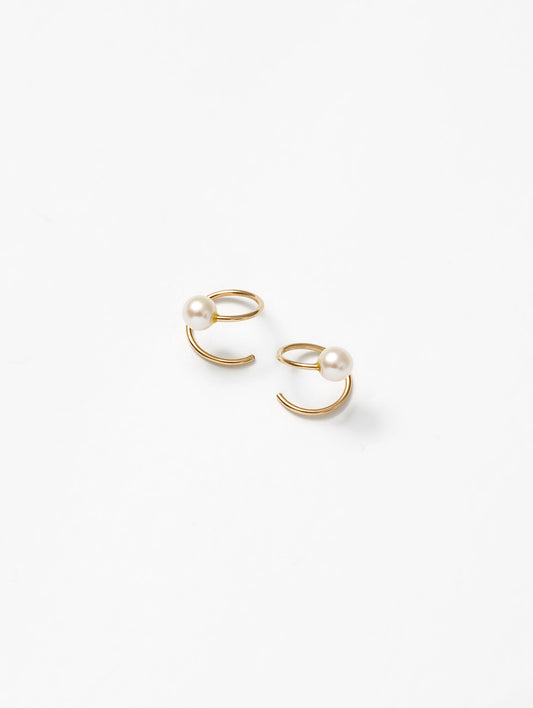 Pearl Swirl Studs | Gold