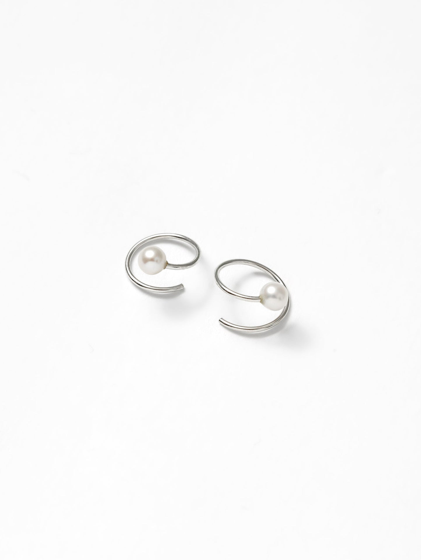 Pearl Swirl Studs | Sterling Silver