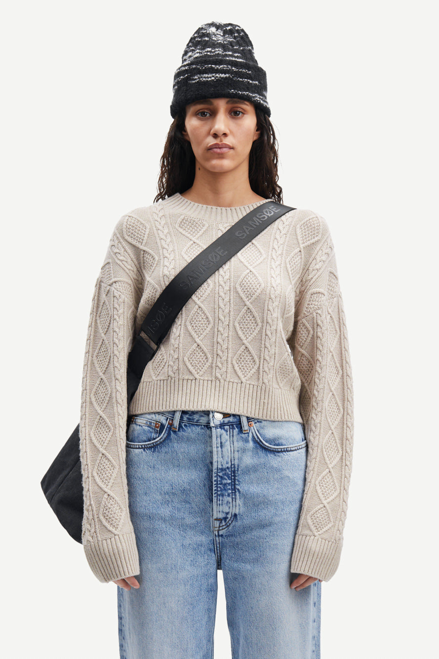 Eliette Crewneck Crop | Clouds